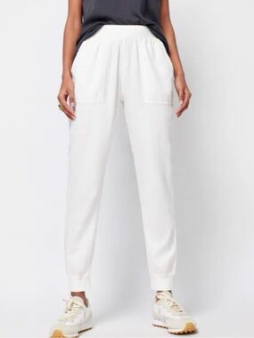 Faherty Arlie Day Jogger Pant Linen Blend White Size Medium